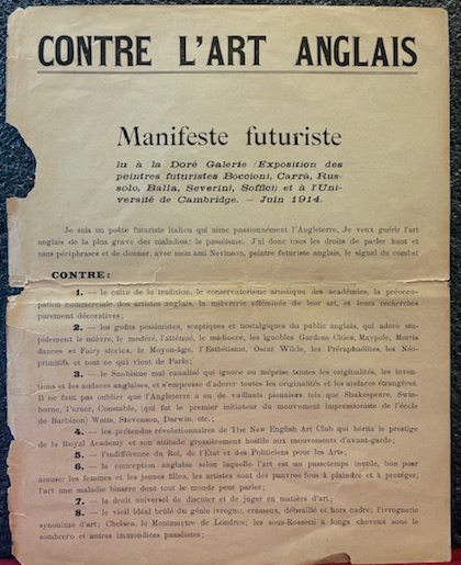 Contre l’Art Anglais