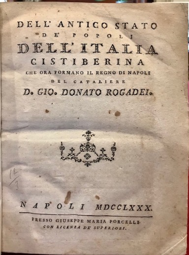 Dell’antico stato de’ popoli dell’Italia cistiberina che ora formano il …