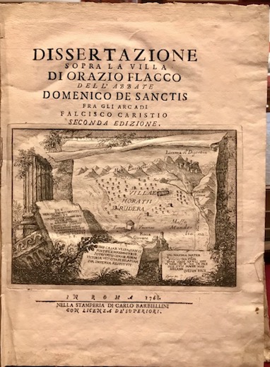 Dissertazione sopra la Villa di Orazio Flacco dell’abbate Domenico De …