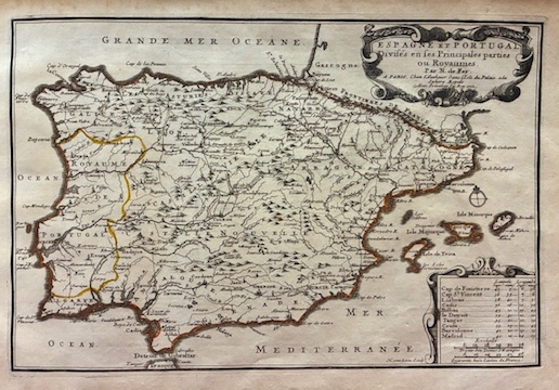 Espagne et Portugal divisée en ses principales parties ou Royaumes