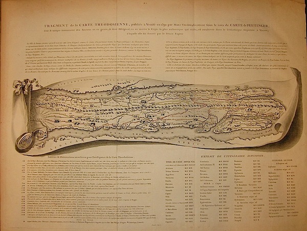 Fragment de la carte Theodosienne, publée a Venise en 1591 …