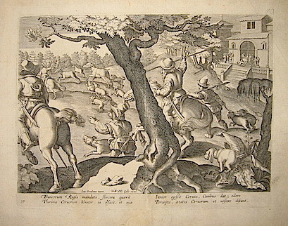 Francorum Regis mandato, stercora quaerit Plurima Cervorum Venator. (Come l’età …