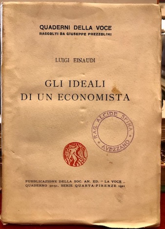 Gli ideali di un economista