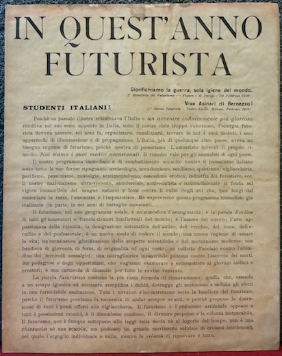 In quest’anno futurista