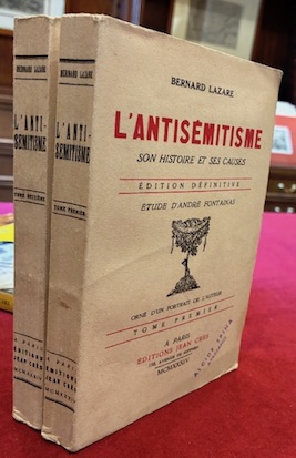 L’antisemitisme. Son histoire et ses causes. Edition definitive. Etude d’André …
