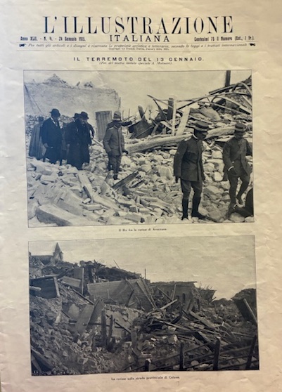 L’Illustrazione Italiana. Il terremoto del 13 Gennaio. Anno XLII - …