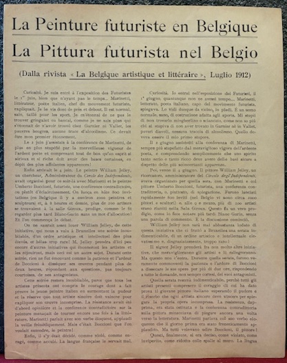 La Peinture futuriste en Belgique. La Pittura futurista nel Belgio …