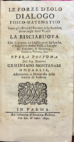 Le forze d’Eolo. Dialogo fisico-matematico sopra gli effetti del Vortice, …