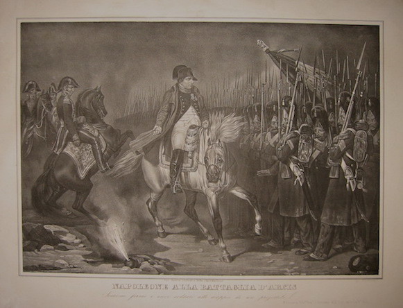 Napoleone alla battaglia d’Arcis. Sostiene fermo i suoi soldati allo …