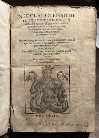 Nicolai Clenardi Institutiones in Graecam linguam una cum annotationibus in …