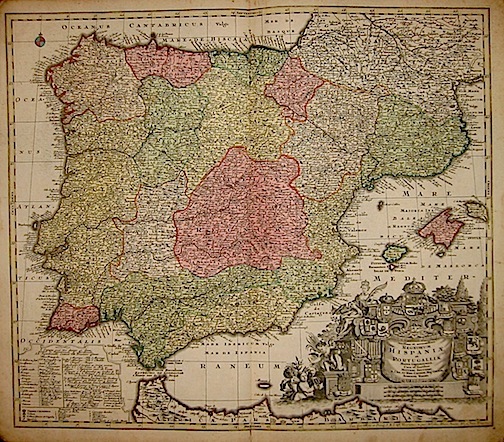 Novissima et accuratissima Regnorum Hispaniae et Portugalliae mappa geographica.