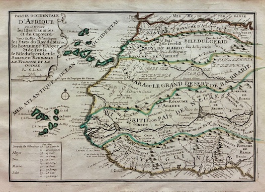 Partie occidentale d’Afrique ou se trouve les Isles Canaries, et …