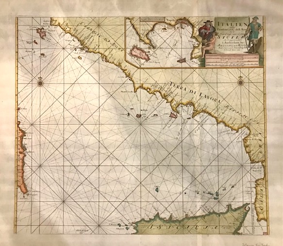 Paskaart der Zeekusten van Italien tusschen. Piombino, en C. dell’Arme …