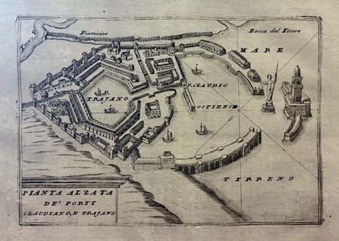 Pianta alzata de’ Porti Claudiano, e Trajano