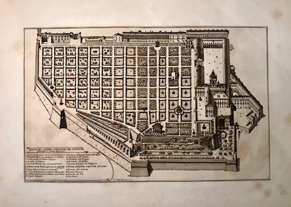 Pianta del Giardino Pontificio nel Quirinale