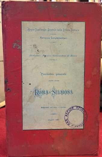 Planimetria generale della linea Roma-Sulmona. Rapporto col vero = 1:50.000