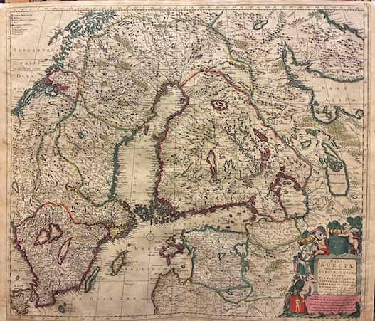 Regni Sueciae tabula generalis, divisa in Sueciae, Gotiae et Regna …