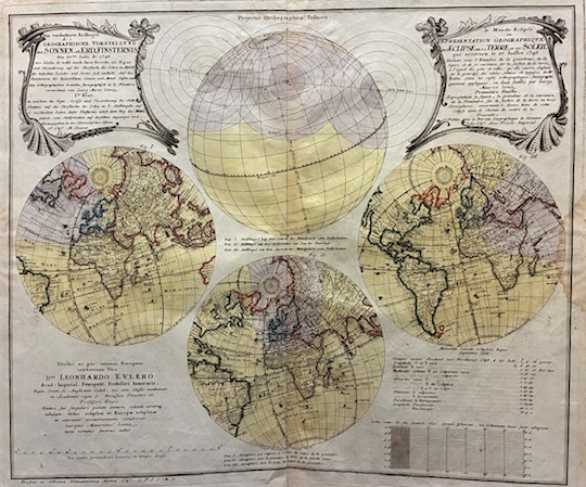 (Solar Eclipse of July 25, 1748) Die verfinsterte Erdkugel d. …