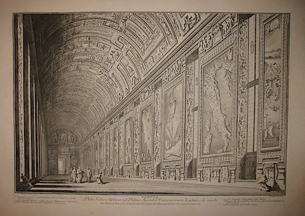 Veduta della Galleria Urbana nel Palazzo Apostolico Vaticano, ornata di …