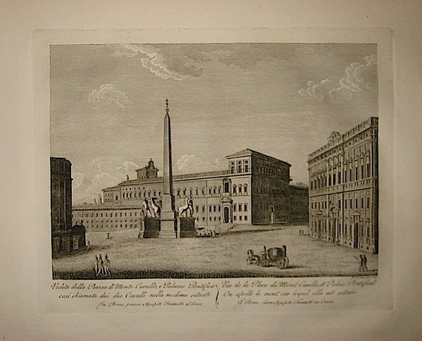 Veduta della Piazza di Monte Cavallo, e Palazzo Pontificio così …