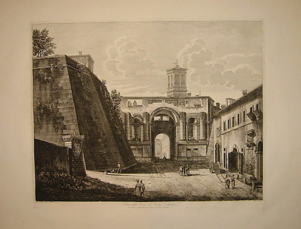 Veduta della Porta del Borgo S.Spirito. Architettura di Sangallo. Questa …