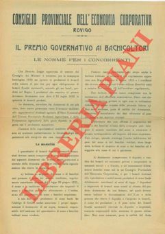 Il Premio Governativo ai Bachicoltori.