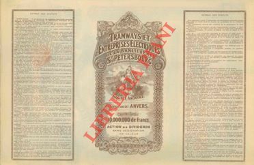 Tramways et Entreprise Electriques de la Banlieue de St. Petersbourg.