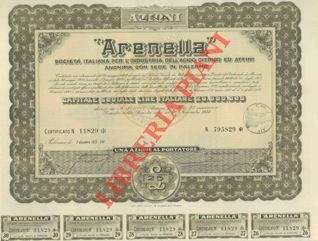 Arenella. Soc. Ital. per l'industria dell'acido citrico ed affini.