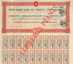 Società Anonima Italiana per il Magnesio e Leghe di Magnesio. …