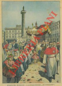 Costumi romani. La Comunione "in fiocchi".