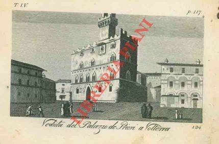 Veduta del Palazzo de Priori a Volterra.