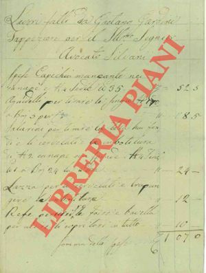 Manoscritti, 1840/60 circa.