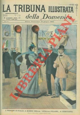 I Principi d'Italia a bordo della "Stella polare" a Cristania.