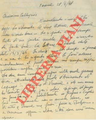 Lettera autografa firmata