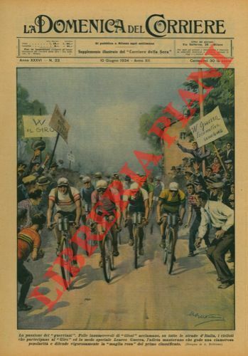 Folle innumerevoli di tifosi acclamano Learco Guerra sulle strade del …