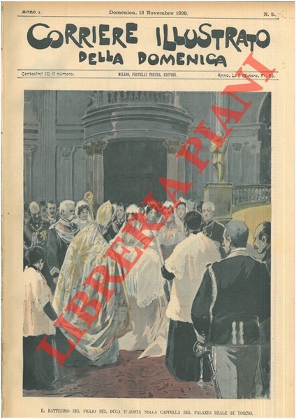 Il Battesimo del figlio del Duca d'Aosta nella cappella del …