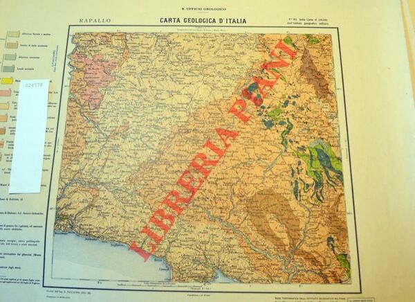 Rapallo. F° 83. Carta geologica d'Italia.