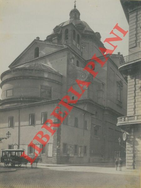 Roma. S. ignazio, con tram a cavalli.