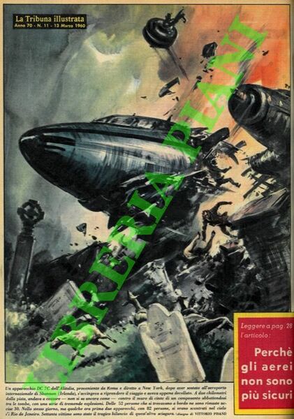 Un apparecchio DC7C dell'Alitalia diretto a New York, dopo una …