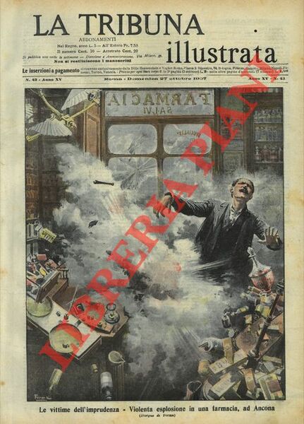 Le vittime dell'imprudenza. Violenta esplosione in una farmacia, ad Ancona.