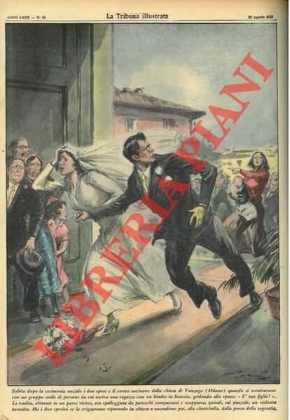 Subito dopo la cerimonia nuziale i due sposi e il …
