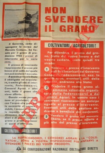 Non svendere il grano.
