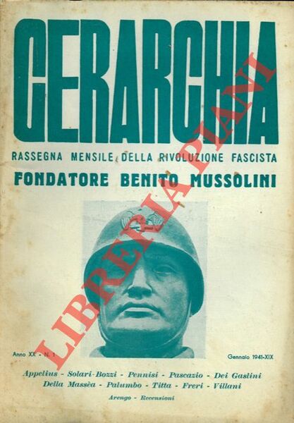 Gerarchia. Rivista politica. Direttore B. Mussolini.