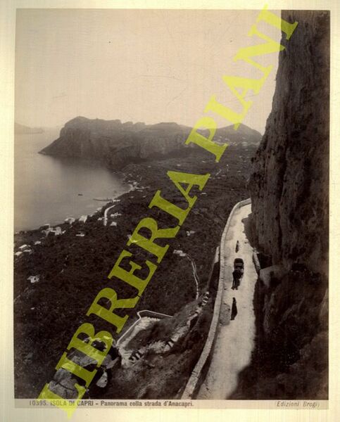 Capri. Panorama colla strada d'Anacapri.