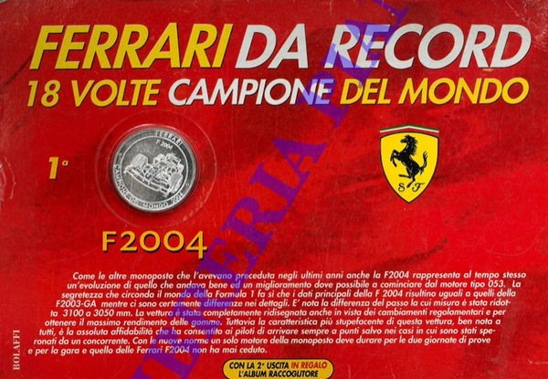 F2004. Ferrari da record. 18 volte campione del mondo.
