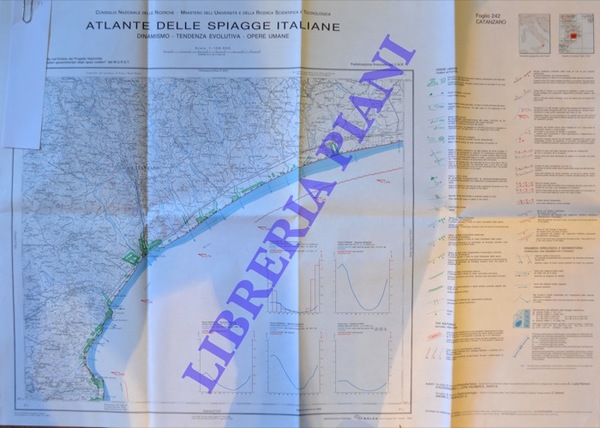 Atlante delle spiagge italiane. Dinamismo.Opere umane. F° 242 Catanzaro.