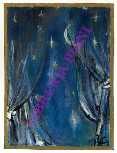 Sipari teatrali con fondo di cieli notturni stellati.