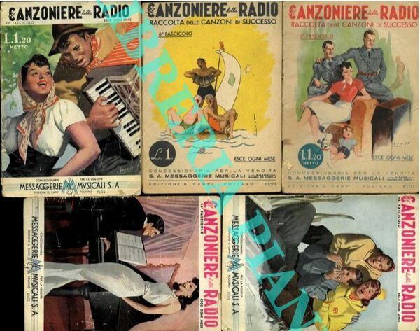 Il canzoniere della radio. Raccolta delle canzoni di successo.