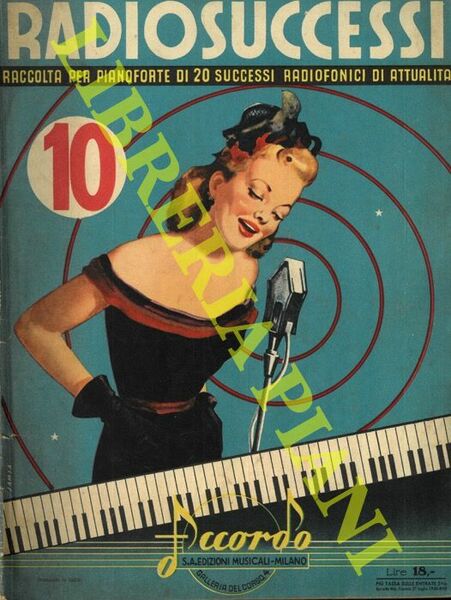 Radiosuccessi. Raccolta per pianoforte di 20 successi radiofonici d'attualità.