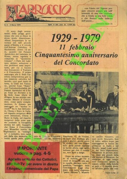 "Utopia". Periodico di bioetica globale - "Carroccio" Settimanale cattolico - …